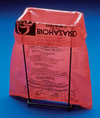 Bel-Art&trade; Scienceware&trade;&nbsp;HDPE Biohazard Bags Height: 280mm; Thickness: 38&mu;m; Width: 220mm 