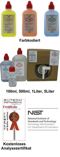 Eutech&trade; pH Buffers and Solutions  