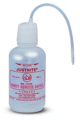 Justrite&trade;&nbsp;Squeeze Bottle 16 oz. (473mL) Justrite&trade;&nbsp;Squeeze Bottle
