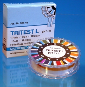 Macherey-Nagel&trade;&nbsp;Tritest&trade; pH Paper Roll pH Range: 1 to 11 Chlorine and pH Test Kits and Test Strips