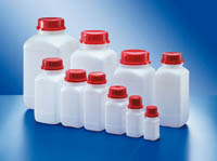 Kautex&trade;&nbsp;HDPE Wide Neck Square Bottles Capacity: 2500 mL 
