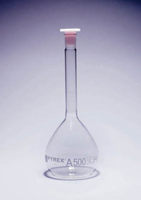 Fiole jaugée classe A en verre borosilicaté Pyrex&trade; Capacité : 200 ml 