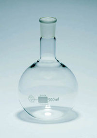Quickfit&trade; Borosilicate Glass Medium Neck Flat Bottom Flask Capacity: 100mL 