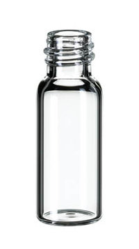 Fisherbrand&trade;&nbsp;Silanized Glass Screw Neck Vial, 8-425 thread, small opening Clear ,flat bottom,silanized,1.5ml, 