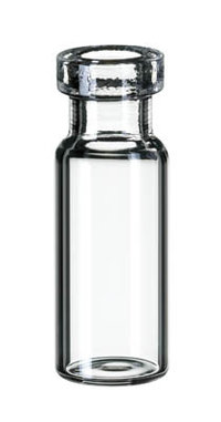 Fisherbrand&trade;&nbsp;11 mm Crimp Neck Glass Vial, Wide Opening, Silanized fondo plano, 1,5 ml, 32 mm de altura, silanizado 