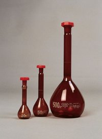 Poulten Graf&trade;&nbsp;Class A Borosilicate Glass Volumetric Flask with Single Certificate Capacity: 25mL; Stopper Number: 10/19 