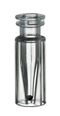 Fisherbrand&trade;&nbsp;11 mm Plastic Snap Ring Micro-Vial, Glass Micro Insert, Silanized Clear,conical,0.2ml,silanized 