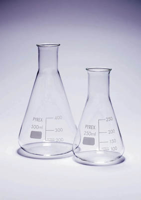 Erlenmeyer 2 frascos Erlenmeyer simples de vidrio robustos frascos de vidrio gruesos prácticos 