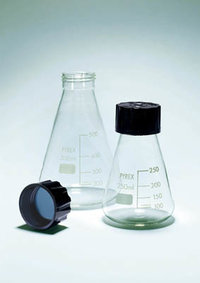 Baluue 2 Pcs Erlenmeyer Flask Borosilicate Glass Bottle Conical Flask with PTFE Screw Cap Laboratory Tool 500ml