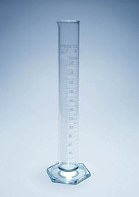 Pyrex&trade; Glass Graduated Cylinder, Class A Capacity: 100mL; Graduations: 1mL 