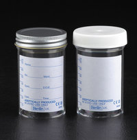 Thermo Scientific&trade;&nbsp;Recipientes de poliestireno Sterilin&trade; de 60 a 250 ml, 100 ml con tapón de metal y etiqueta impresa  