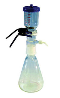 Cytiva&nbsp;Whatman&trade; GV 050 Series Glass Vacuum Filtration Manifold Product Line: GV 050/2; Description: Glass frit filter with hose coupling connection and Erlenmeyer flask (1000 mL, NS45); Applications: Filtration and biological analysis; Includes: Silicone cap (with air inlet), Erlenmeyer Flask (1000 mL, NS45) 