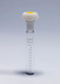 Tubos de ensayo graduados de vidrio de borosilicato Pyrex&trade; con tapón Capacidad: 25 ml 