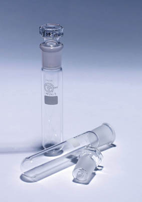 QuickFit&trade; Borosilicate Glass Test Tubes with Ground Socket Stopper Size: 19/26; Capacity: 19mL Products