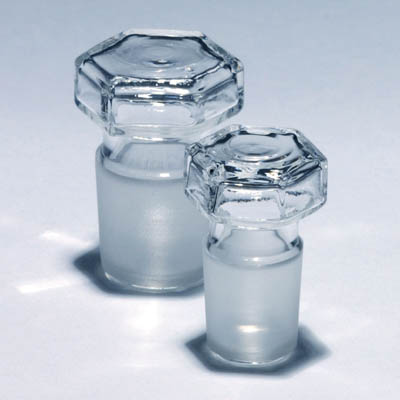 Pyrex™ Borosilicate Glass Hollow Blown Stopper Cone size: 24/20