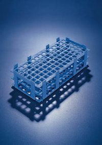 Azlon&trade; Teströhrchengestell aus Polypropylen Blau; max. Röhrchendurchmesser: 31 mm Durchm. 