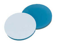 Fisherbrand&trade;&nbsp;Septum for 13-425 screw cap Silicone/PTFE transparent blue/white,1.3 mm thickness,45&deg; shore A 