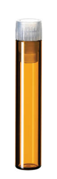 Fisherbrand&trade;&nbsp;Shell Vial Kit, 8mm, Amber Glass, PE plug  