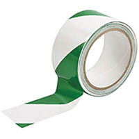 Brady&trade;&nbsp;Vinyl with Polyester Overlaminate Stripes Color: green/white; Dimensions: 16450L x 50.80mmW 