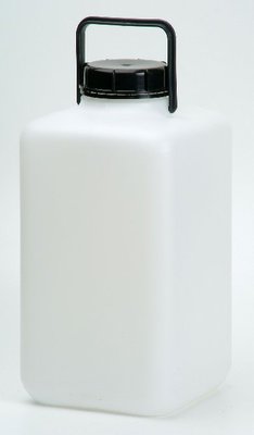 Semadeni&trade;&nbsp;Spritzflaschen aus Polyethylen hoher Dichte (HDPE) Capacity: 10L; Height: 365mm; Includes: White dense cap and plastic carrying handle Rechteckige Ballonflaschen