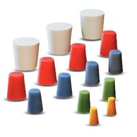 Cole-Parmer&trade;&nbsp;Solid Color-Coded Silicone Stoppers Standard Size 11, White 