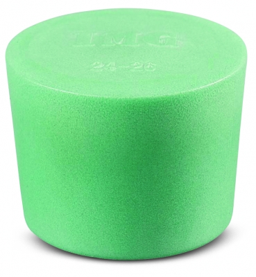 Cole-Parmer&trade;&nbsp;Tapón de silicona Tamaño estándar 0, verde Cole-Parmer&trade;&nbsp;Tapón de silicona
