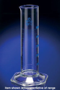 Fisherbrand&trade;&nbsp;Borosilicate Glass Graduated Cylinder in Squat Format Capacity: 100mL; Graduations: 2mL 