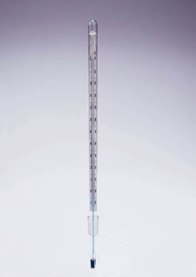 Thermomètre à alcool bleu Quickfit™ avec cône intégral