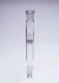 Condensador de aire de vidrio borosilicatado Quickfit&trade; Tamaño del cono: 14/23; longitud: 260mm; longitud efectiva: 200mm 