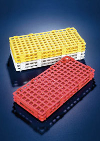 Azlon&trade; Polypropylene Microcentrifuge Tube Rack Red 