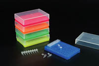 Axygen&trade;&nbsp;Gradillas de almacenamiento para tubos de PCR Axygen&trade; 96 pocillos; amarillo fluorescente 