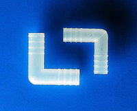 Kartell&trade;&nbsp;Plastilab&trade; L-Shaped Untapered Connectors L-shaped; Bore Size: 8mm; 10 Pack 