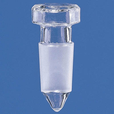 BRAND&trade;&nbsp;BISTABIL&trade; Borosilicate Glass Conical Ground Joint Stopper, Hexagonal Grip Size: NS 19/26 Products