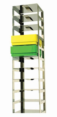 Tenak&trade;&nbsp;Comfort Steel Rack for Cryogenic Freezers Positions: 4 Boxes 
