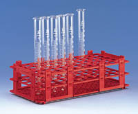 BRAND&trade;&nbsp;Polypropylene Test Tube Racks For 30mm (1.2in.) tubes; Red 