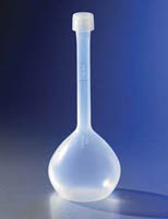 Corning&trade;&nbsp;Class A Reusable PFA Volumetric Flasks with Screw Cap Perfluoroalkoxy screw cap; 100mL; Approx. O.D. x H: 63 x 165mm 