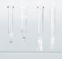 X100 INSERT NATIONAL SCIENTIFIC CONICAL TIP, TOPspring, glassfor 4mL, 15mm x 45mm vials 300µL,  