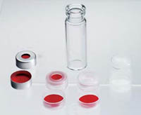 Thermo Scientific&trade;&nbsp;13mm Autosampler Vial Crimp Caps With septa: Red PTFE/White Silicone 
