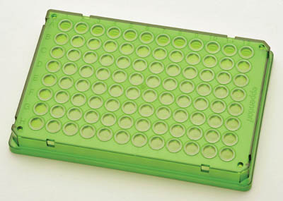 Eppendorf&trade;&nbsp;96-Well twin.tec&trade; Conical Bottom Skirted PCR Plates Color: Green/Clear, 300Pack Eppendorf&trade;&nbsp;96-Well twin.tec&trade; Conical Bottom Skirted PCR Plates