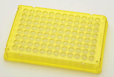 Eppendorf&trade;&nbsp;96-Well twin.tec&trade; PCR-Platten mit Rahmen und konischem Boden Farbe: Gelb/Transparent, 300/Packung Produkte